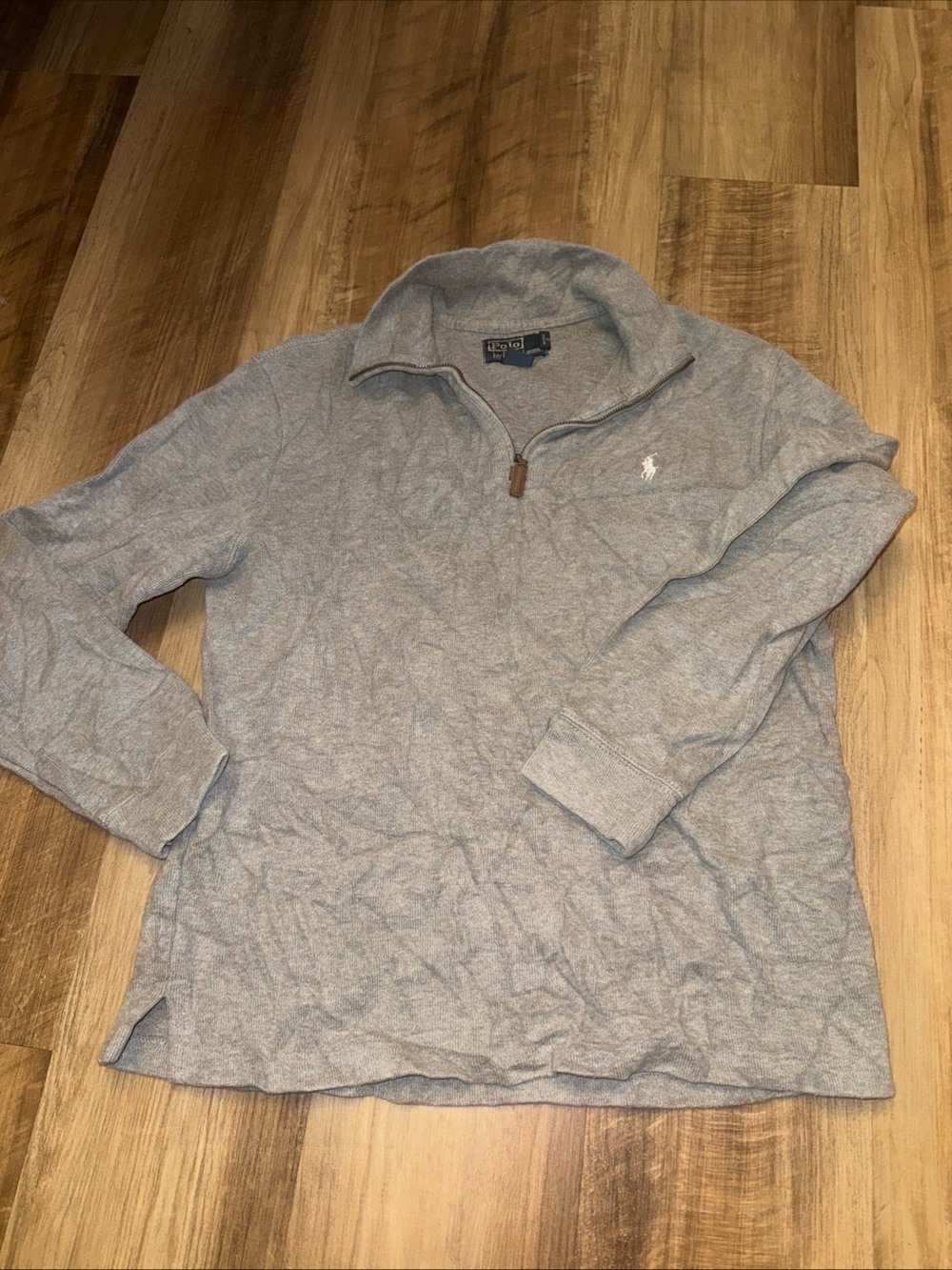 Polo by Ralph Lauren Heather Gray Quarter-Zip Sweater